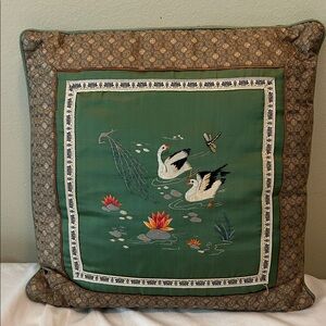 Handcrafted vintage Chinese Silk Pillow